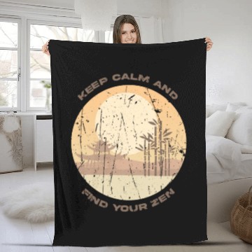 Discover Keep calm and find your zen - Stress Fleece Blankets