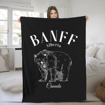 Discover Banff Alberta Alberta's Rockies Souvenir Fleece Blankets