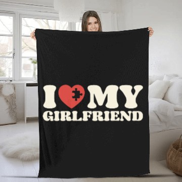 Discover I Love My Girlfriend Boyfriend For Him Love Fleece Blankets
