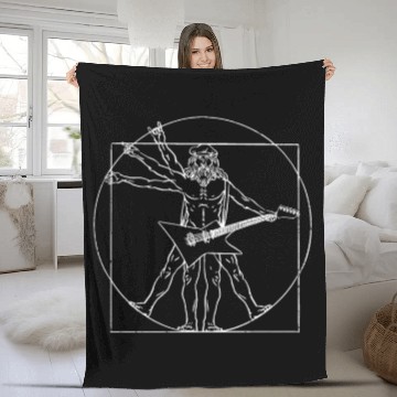Discover Guitar Player Gift Vintage Guitarist Fleece Blankets