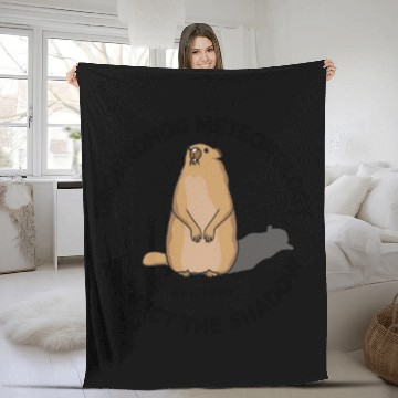 Discover Animal Groundhog Spirit Rodent Happy Groundhog Day Fleece Blankets
