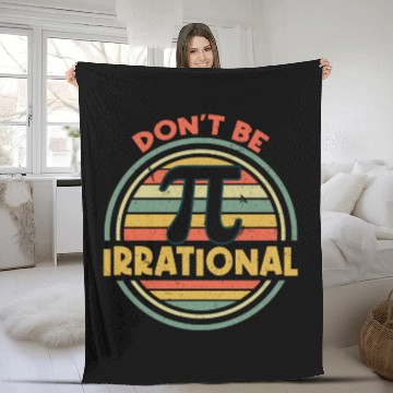 Discover Don't Be Irrational Pi Day Math Retro Vintage Fleece Blankets
