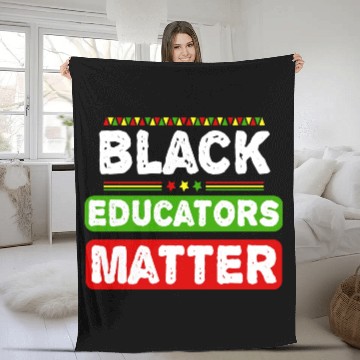 Discover Black Educators Matter African History Teacher Men Fleece Blankets