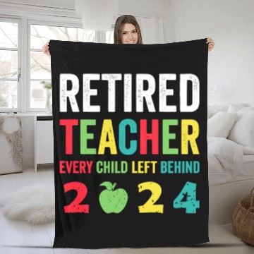 Discover Retired Teacher EST 2024 Fleece Blankets