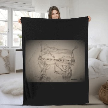 Discover The Dark Steampunk Electro-Piano 1900-2 Machine Fleece Blankets