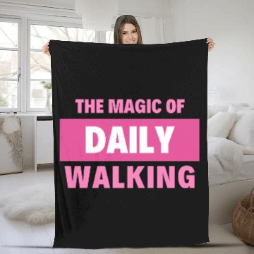 Discover The magic of daily walking Fleece Blankets