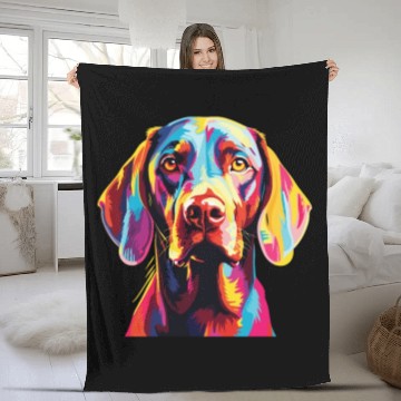 Discover Watercolor Colorful Vizsla Fleece Blankets