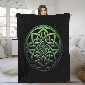 Discover St Patricks Day Celtic Knot Irish Scottish Symbol Fleece Blankets