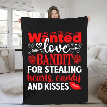 Discover Wanted Love Bandit For Stealing Hearts Candy And Fleece Blankets