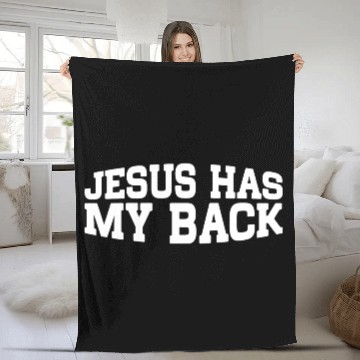 Discover Jesus Has My Back 18 Fleece Blankets