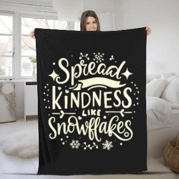 Discover Christmas Themed Spread Kindness Like Snowflakes Fleece Blankets