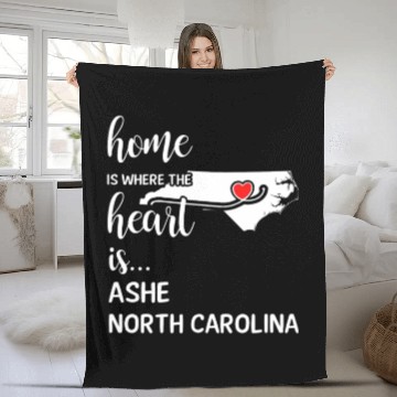Discover Ashe County North Carolina Is Where My Heart Is Fleece Blankets