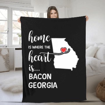 Discover Bacon County Georgia Is Where My Heart Is Cool Fleece Blankets