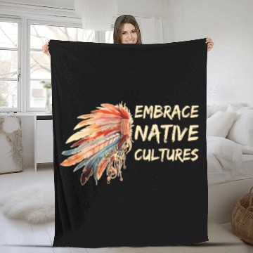 Discover Embrace Native Cultures National Indigenous People Fleece Blankets