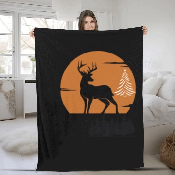 Discover The Reindeer Merry Christmas DESIGN Fleece Blankets