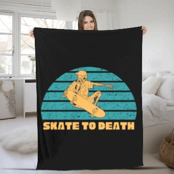 Discover SKATE TO DEATH Fleece Blankets