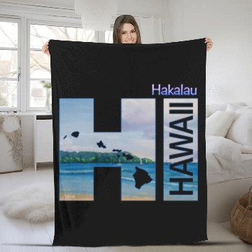 Discover 017916 Hakalau Hi Hawaii Aloha State Vacation Fleece Blankets