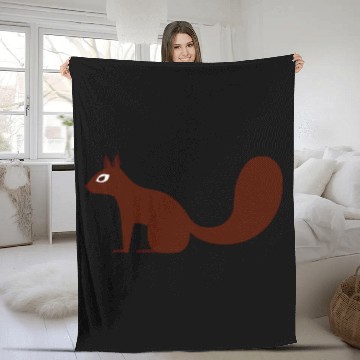 Discover Squirrel Fleece Blankets