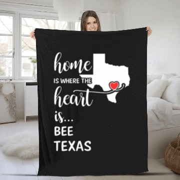 Discover Bee County Texas Is Where My Heart Is Gift Fleece Blankets