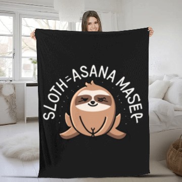 Discover SLOTH ASANA MASTER Fleece Blankets