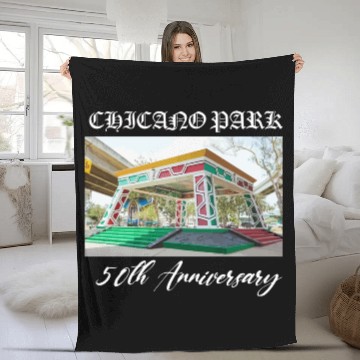 Discover 50th anniversary Chicano park Fleece Blankets