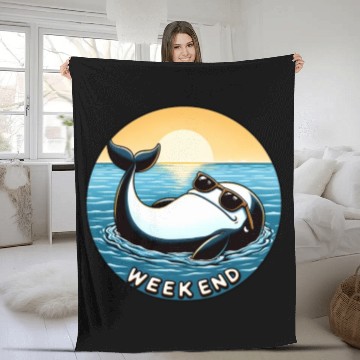 Discover Whale Weekend - Chilled Vibes Fleece Blankets