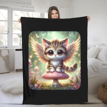 Discover The Enchanted Forest Kitten Fleece Blankets