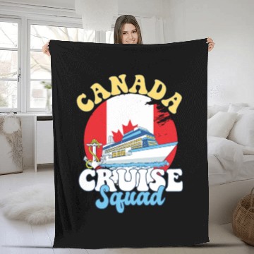 Discover Canada Cruise Squad Family Vacation Trip Fleece Blankets