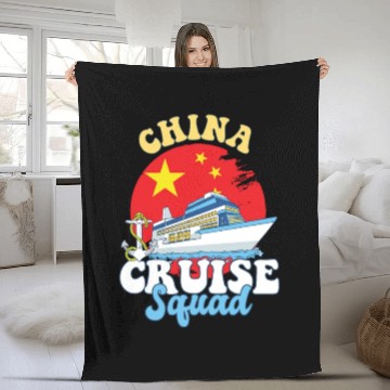 Discover China Cruise Squad Family Vacation Trip Fleece Blankets