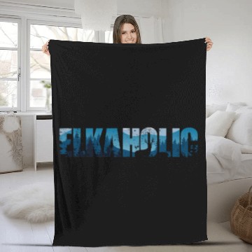Discover Elk Hunting Elkaholic Hunters Fleece Blankets