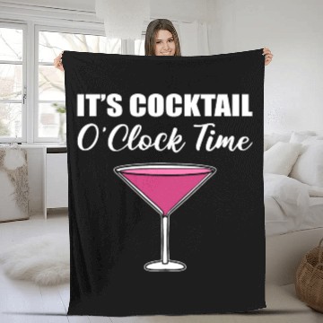 Discover Cocktail O'clock Time Mexican Drinker Gift Fleece Blankets
