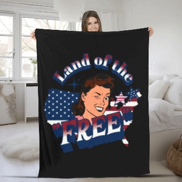 Discover Land of the "Free" Fleece Blankets