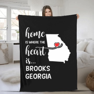 Discover Brooks County Georgia Is Where My Heart Is Cool Fleece Blankets