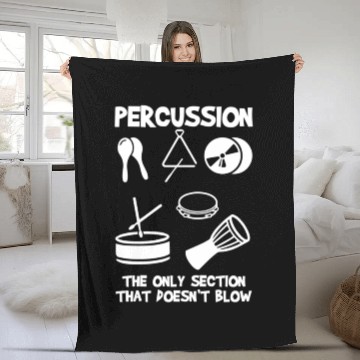 Discover Drummer Marching Band Orchestra Percussion Fleece Blankets