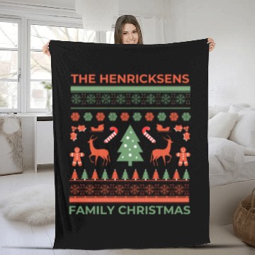 Discover The Henricksens Family Christmas 2024 ho ho ho Fleece Blankets