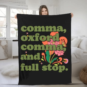 Discover Oxford comma. For grammar students and teachers Fleece Blankets