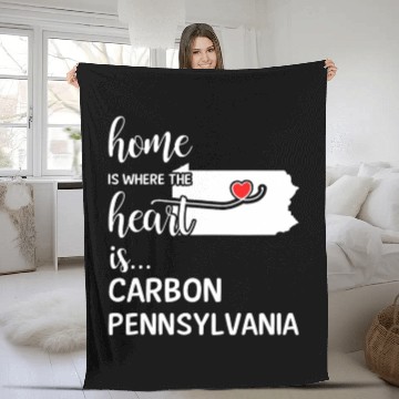Discover Carbon County Pennsylvania Is Where My Heart Is Fleece Blankets