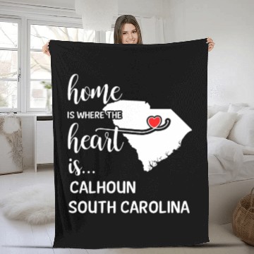Discover Calhoun County South Carolina Is Where My Heart Is Fleece Blankets
