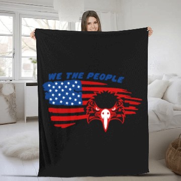 Discover American Flag Eagle Fleece Blankets