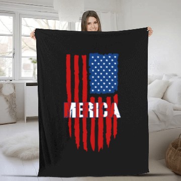 Discover American Flag Merica Fleece Blankets