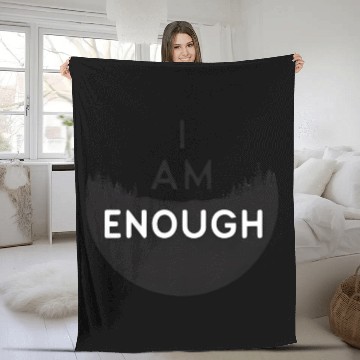 Discover I Am Enough Embrace Your Worth Fleece Blankets