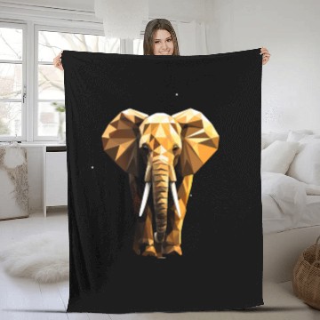 Discover Geometric Style Elephant Fleece Blankets