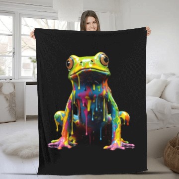Discover Rainbow Frog Baseball Jerseys Fleece Blankets