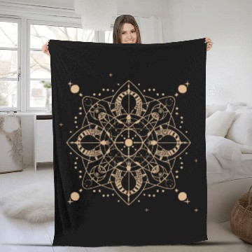 Discover Celestial Geometry Fleece Blankets