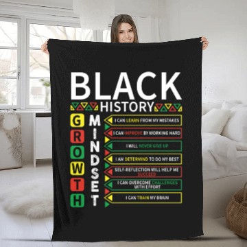 Discover Growth Mindset Definition Black History Month Fleece Blankets