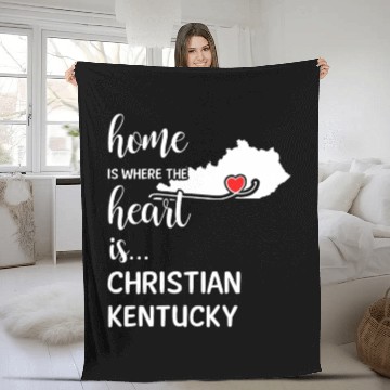 Discover Christian County Kentucky Is Where My Heart Is Fleece Blankets