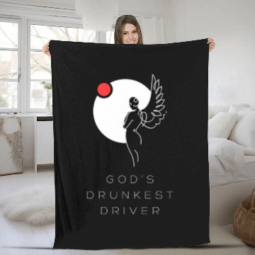 Discover God's Drunkest Driver Fleece Blankets