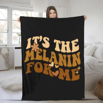 Discover Groovy It's the Melanin for Me Melanated Black Fleece Blankets