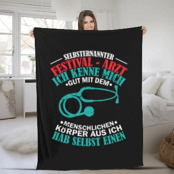 Discover self-proclaimed festival doctor party Fleece Blankets