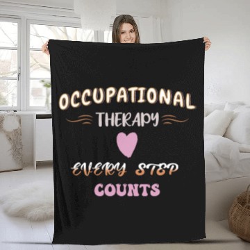 Discover Occupational Therapy OTEvery Step Counts Vintage Fleece Blankets